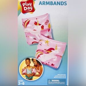 Inflatable Swimming Armbands Floaties Kids Pool Unicorn Design